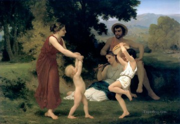 ウィリアム・アドルフ・ブーグロー Painting - 牧歌的なレクリエーション 1868 ウィリアム・アドルフ・ブーグロー